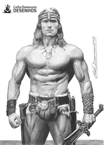 Conan - desenho realista - Carlos Damasceno