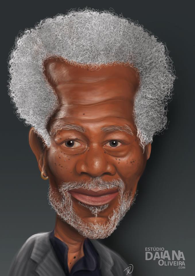 Caricatura Digital Realista – Morgan Freeman - Daiane Oliveira