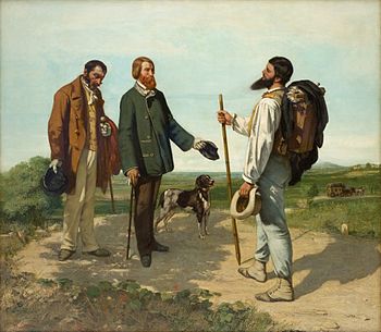 Bonjour, Monsieur Courbet, 1854. A pintura realista de Gustave Courbet.