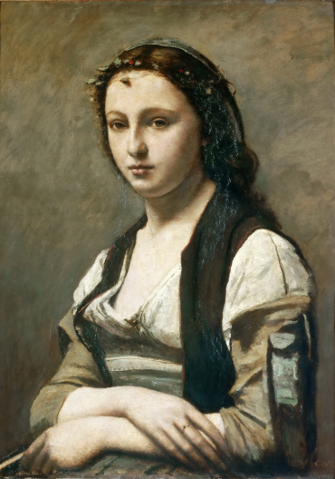 ean-Baptiste-Camille Corot, “Woman with a Pearl” 