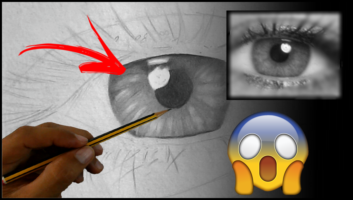 Como desenhar um olho realista How to draw realistic eye 