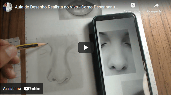 Aula De Desenho Realista Ao Vivo Como Desenhar Um Nariz Realista