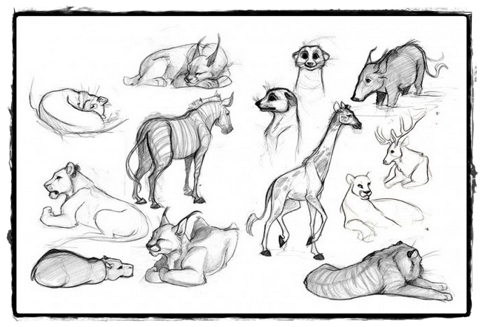 25 belos desenhos de animais para a sua inspiração - Como desenhar animais  - Desenhos Realistas