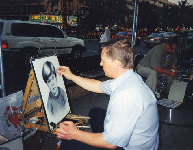 Desenho Realista - desenho de retratos na rua