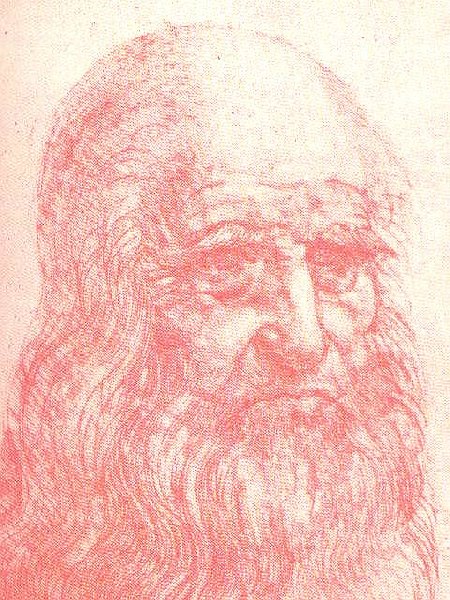 Auto-retrato de Leonardo em Giz vermelho
