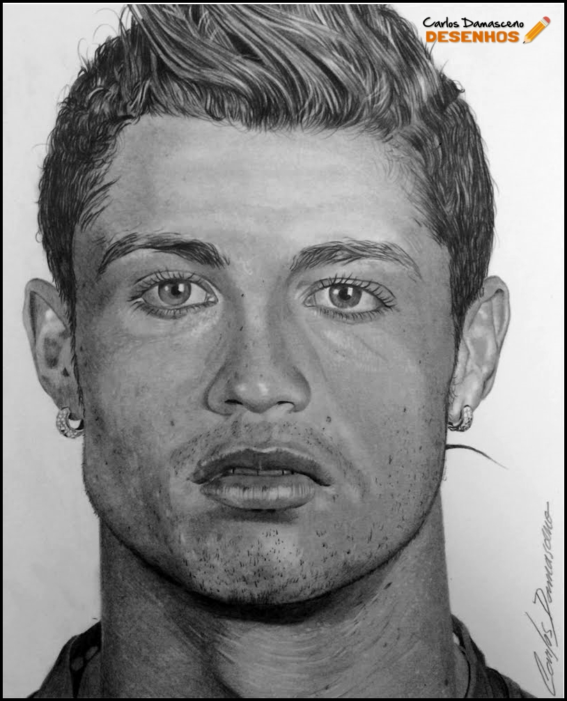 Desenho Realista feito por Carlos Damasceno - Cristiano Ronaldo