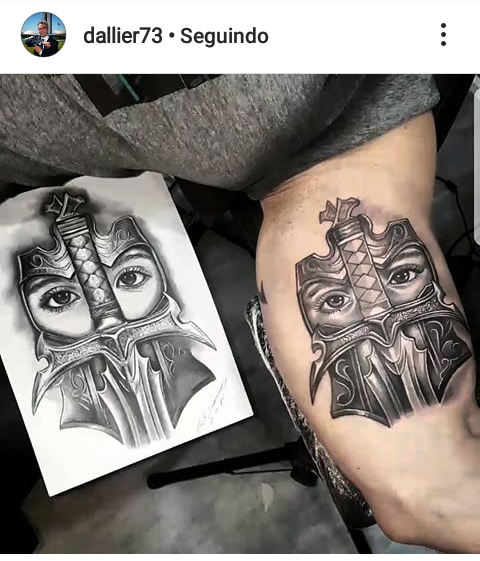 Desenho Realista de Carlos Damasceno: E aqui é a tatuagem feita no braço do cliente