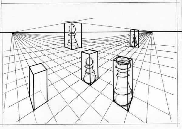 Desenhando um tabuleiro de xadrez usando uma perspectiva com 2 pontos de  fuga – Blog da AreaE