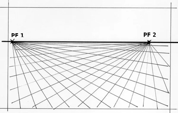 Desenhando um tabuleiro de xadrez usando uma perspectiva com 2