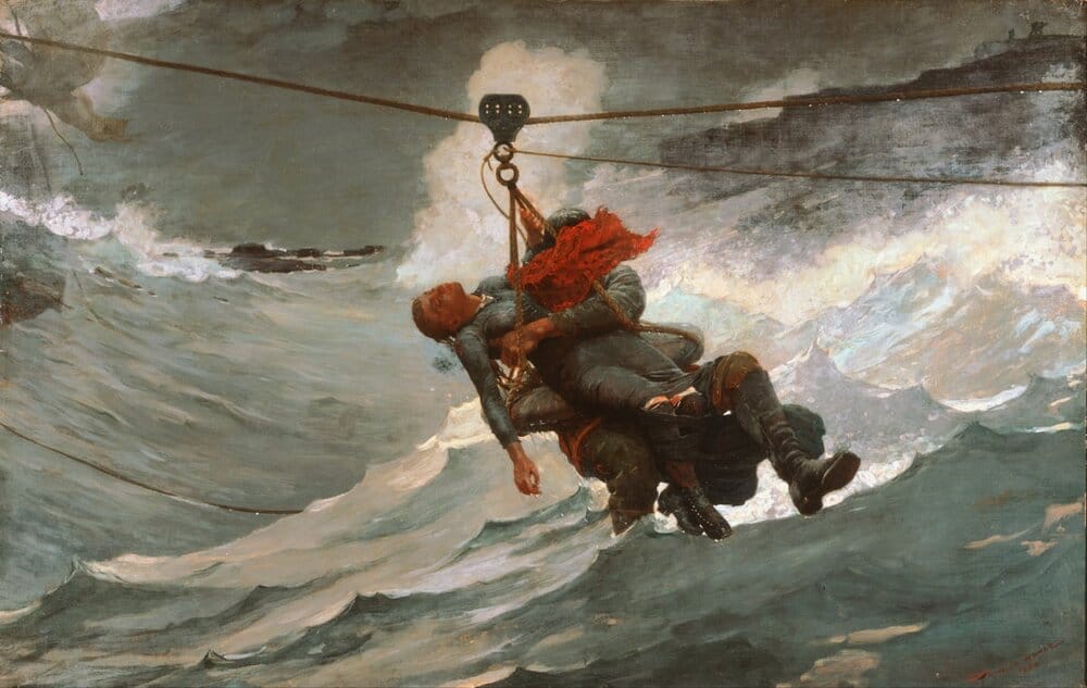 Winslow Homer, 'A Linha da Vida'
(1884), Óleo sobre Tela