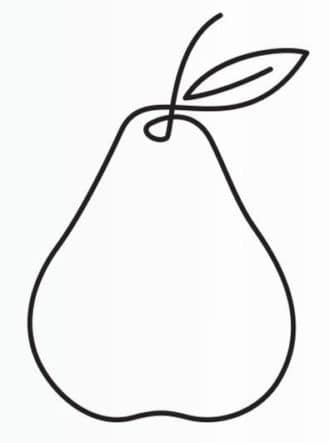 desenho simplificado de uma pera