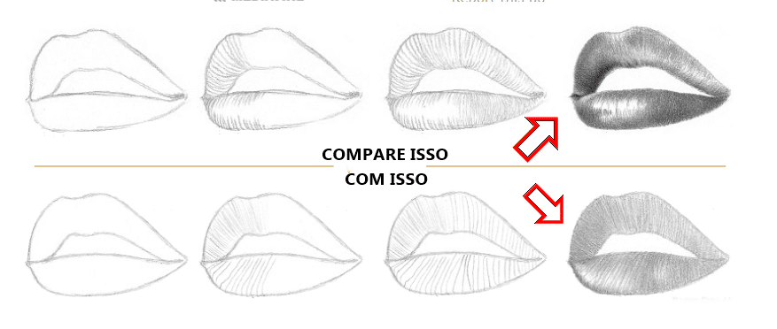 Lição 3 Indo do 2D para o 3D - USANDO LINHAS DE CONTORNO - boca carnuda