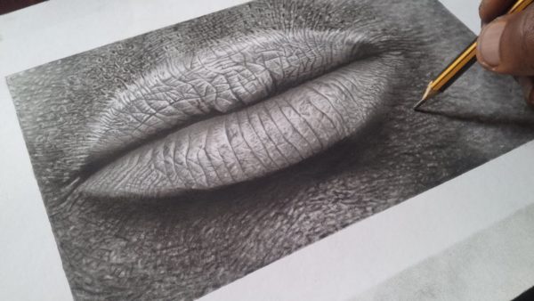Como desenhar lábio hiper-realista a lápis por Cofrancis Art