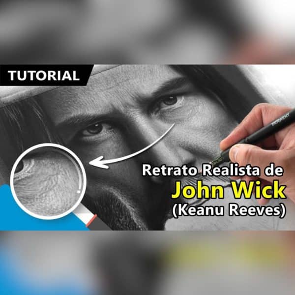Retrato Realista de Keanu Reeves como John Wick: Um Passo a Passo sem Palavras