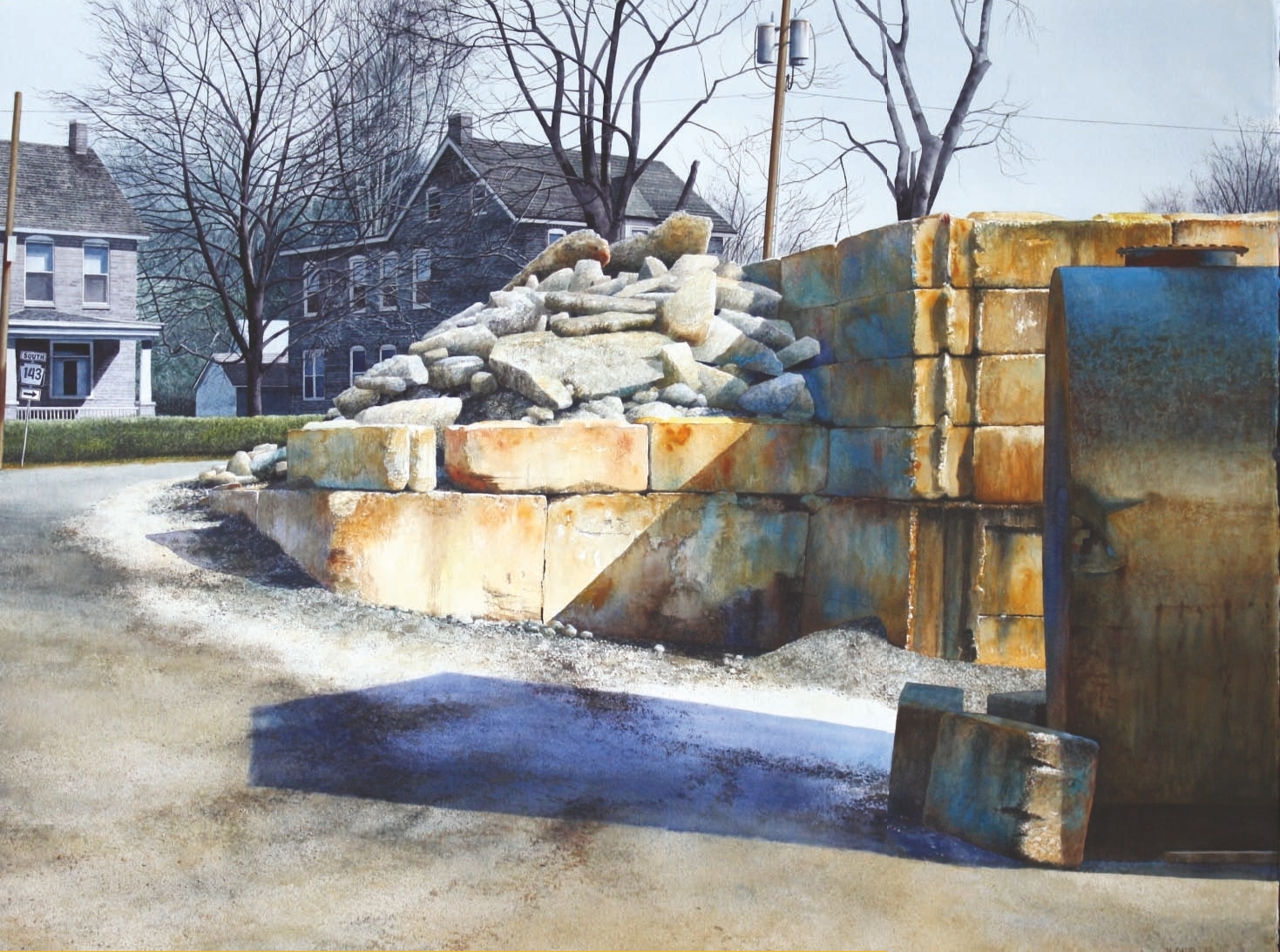 Concreto de Rahn, Virginville, Pensilvânia
2012, aquarela, 30 x 40. Acervo do artista.
