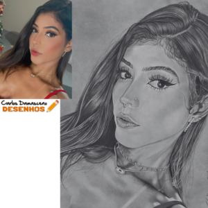 Desenho Realista de Retratos a Lápis (Preto e Branco)